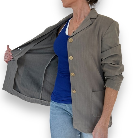 Vintage Antonio Fusco x Sophy Curson Womens Classic Blazer Gray, Size M/L - Picture 5 of 9